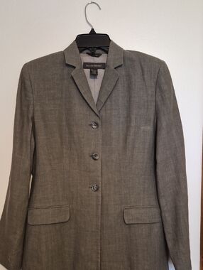 Banana Republic Womens Green Button Up Blazer Suit Jacket SZ 4